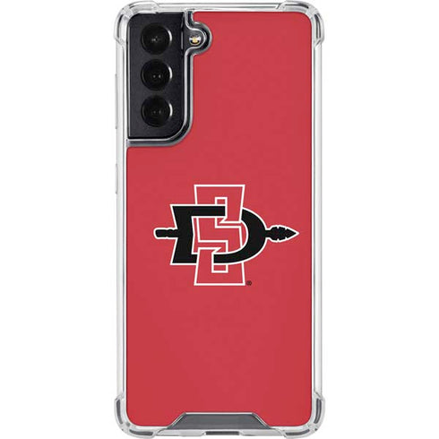 San Diego State University Aztecs Red Logo Galaxy S22 Clear Case