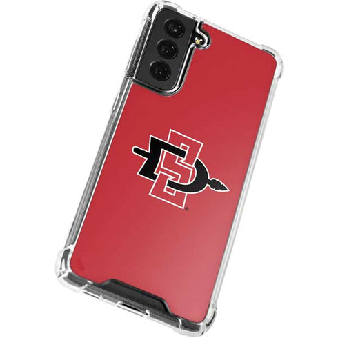 San Diego State University Aztecs Red Logo Galaxy S22 Clear Case