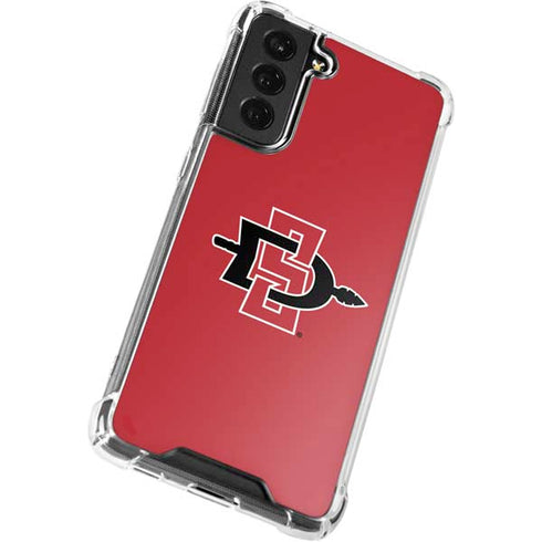San Diego State University Aztecs Red Logo Galaxy S22 Plus Clear Case