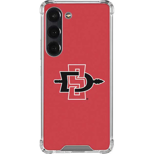 San Diego State University Aztecs Red Logo Galaxy S23 Clear Case