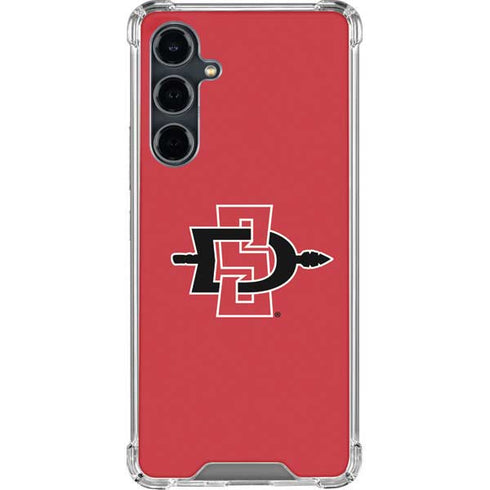 San Diego State University Aztecs Red Logo Galaxy S23 FE Clear Case
