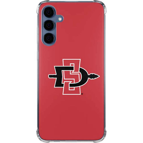 San Diego State University Aztecs Red Logo Galaxy S24 Clear Case