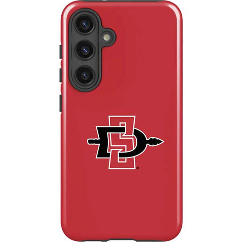 San Diego State University Aztecs Red Logo Galaxy S24 Plus Impact Case