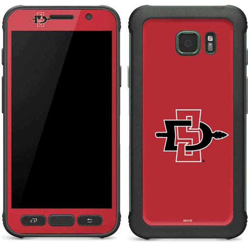 San Diego State University Aztecs Red Logo Galaxy S7 Active Skin