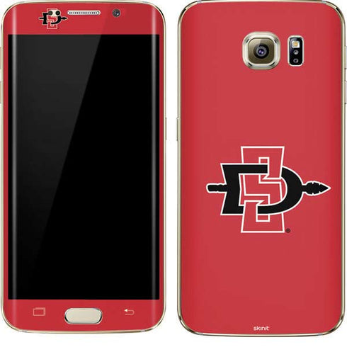 San Diego State University Aztecs Red Logo Galaxy S7 Edge Skin