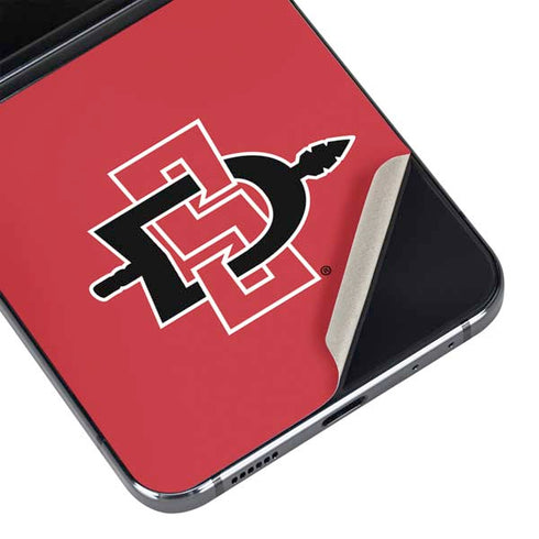 San Diego State University Aztecs Red Logo Galaxy Z Flip5 5G Skin