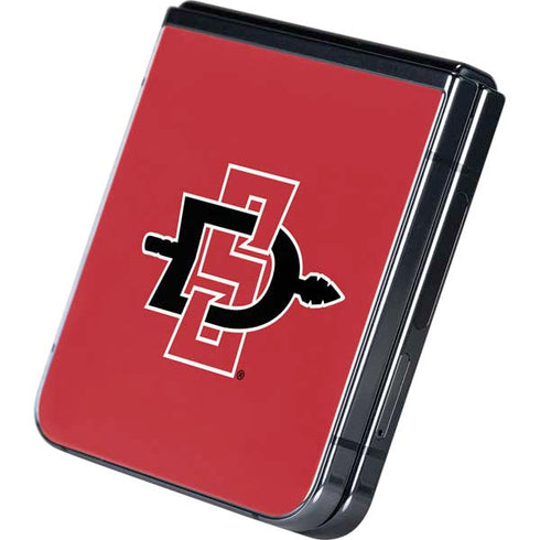 San Diego State University Aztecs Red Logo Galaxy Z Flip5 5G Skin