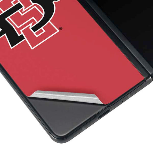 San Diego State University Aztecs Red Logo Galaxy Z Fold4 5G Skin