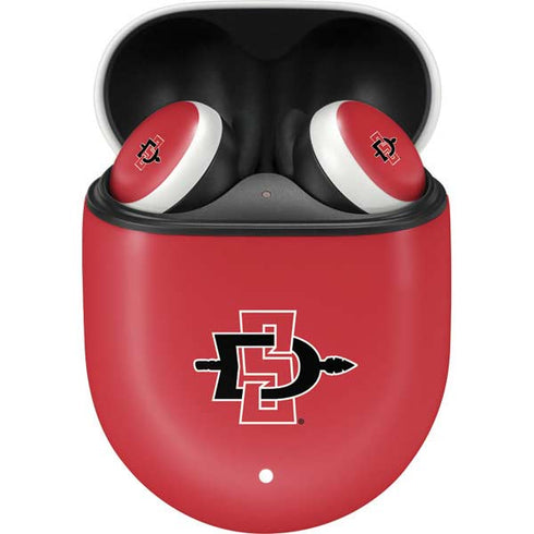 San Diego State University Aztecs Red Logo Google Pixel Buds Skin