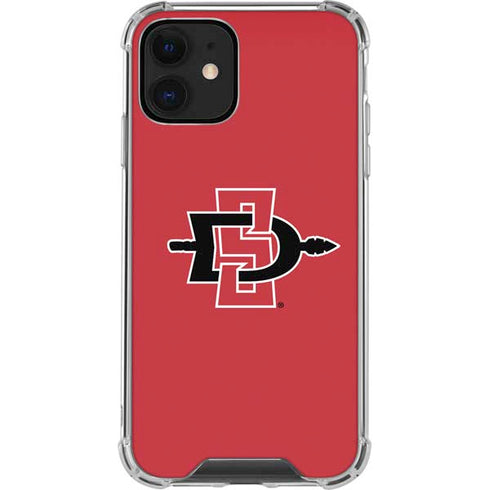 San Diego State University Aztecs Red Logo iPhone 12 Clear Case