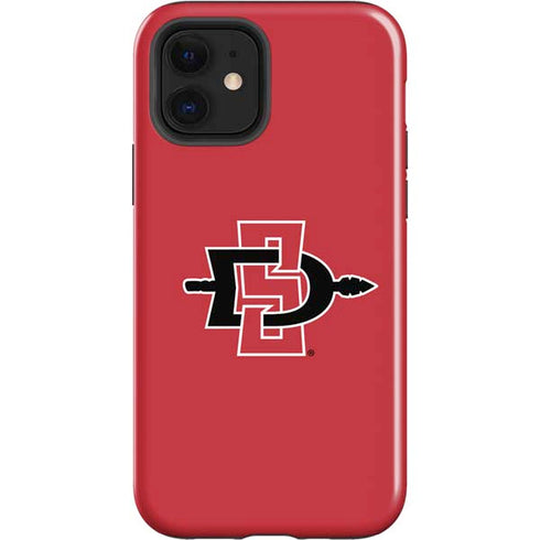 San Diego State University Aztecs Red Logo iPhone 12 Impact Case