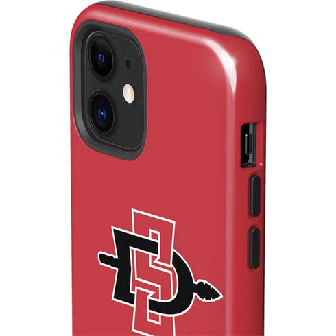 San Diego State University Aztecs Red Logo iPhone 12 Impact Case