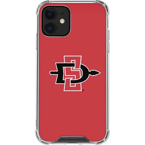 San Diego State University Aztecs Red Logo iPhone 12 Mini Clear Case