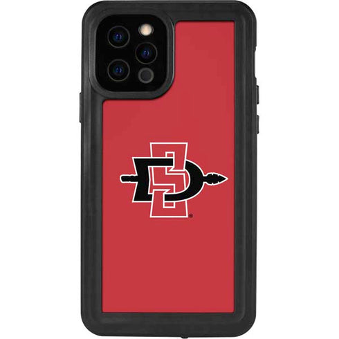 San Diego State University Aztecs Red Logo iPhone 12 Pro Waterproof Case