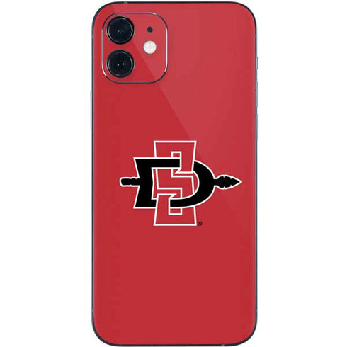 San Diego State University Aztecs Red Logo iPhone 12 Skin