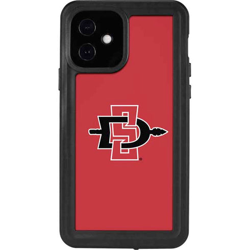 San Diego State University Aztecs Red Logo iPhone 12 Waterproof Case