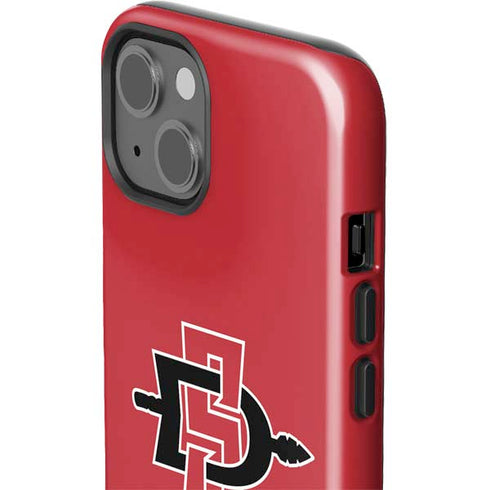 San Diego State University Aztecs Red Logo iPhone 13 Impact Case