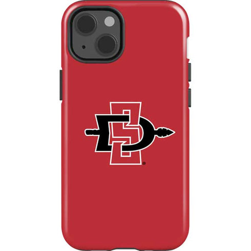 San Diego State University Aztecs Red Logo iPhone 14 Impact Case