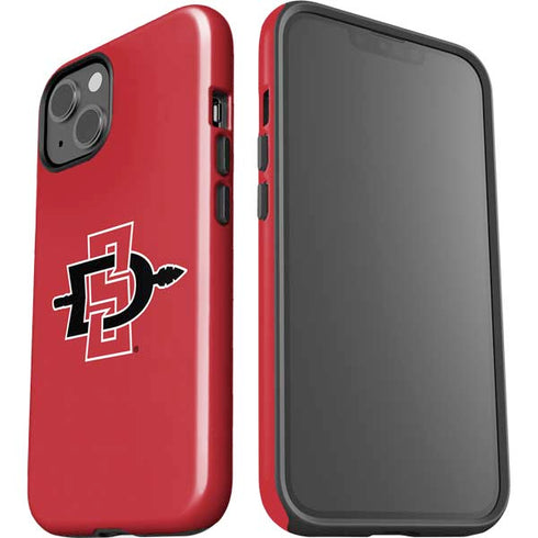 San Diego State University Aztecs Red Logo iPhone 15 Impact Case