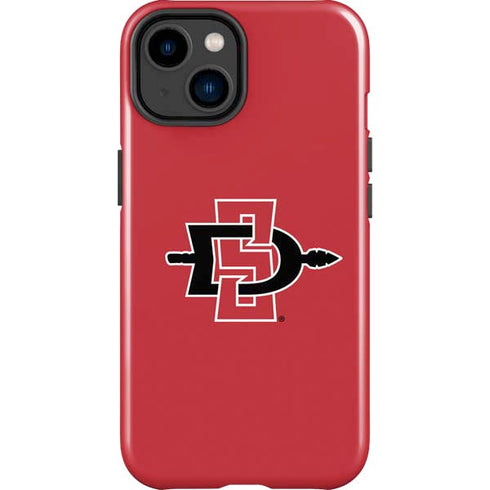 San Diego State University Aztecs Red Logo iPhone 14 Plus Impact Case