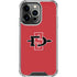 San Diego State University Aztecs Red Logo iPhone 14 Pro Clear Case