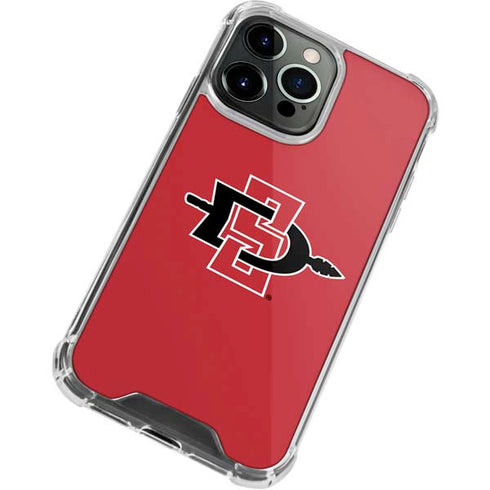 San Diego State University Aztecs Red Logo iPhone 14 Pro Clear Case
