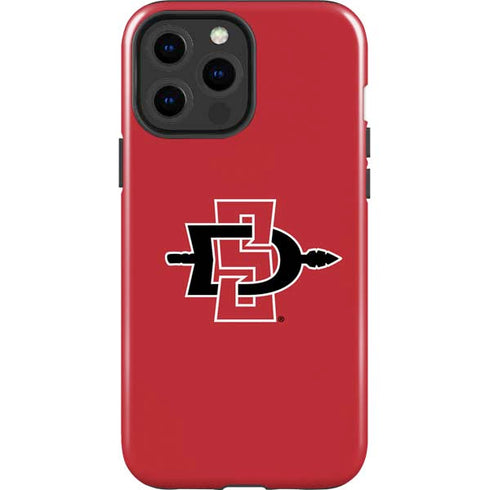 San Diego State University Aztecs Red Logo iPhone 15 Pro Max Impact Case