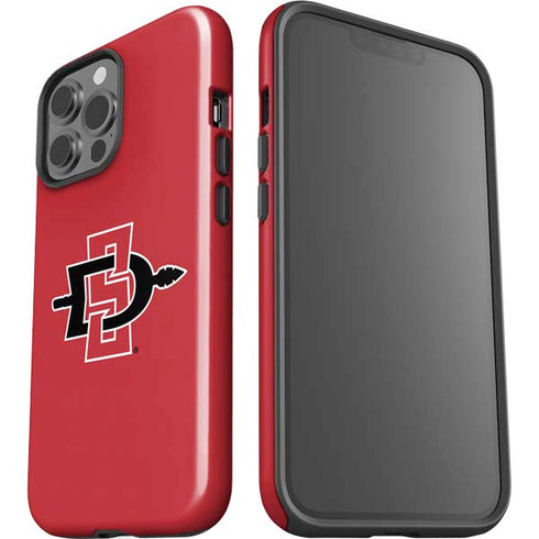 San Diego State University Aztecs Red Logo iPhone 15 Pro Max Impact Case