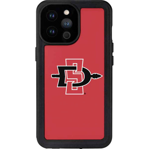 San Diego State University Aztecs Red Logo iPhone 14 Pro Max Waterproof Case