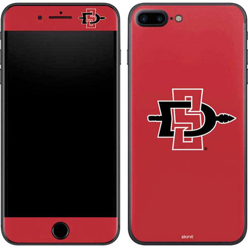San Diego State University Aztecs Red Logo iPhone 8 Plus Skin