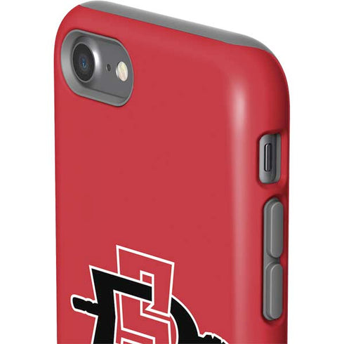 San Diego State University Aztecs Red Logo iPhone SE (2nd & 3rd Gen) Pro Case