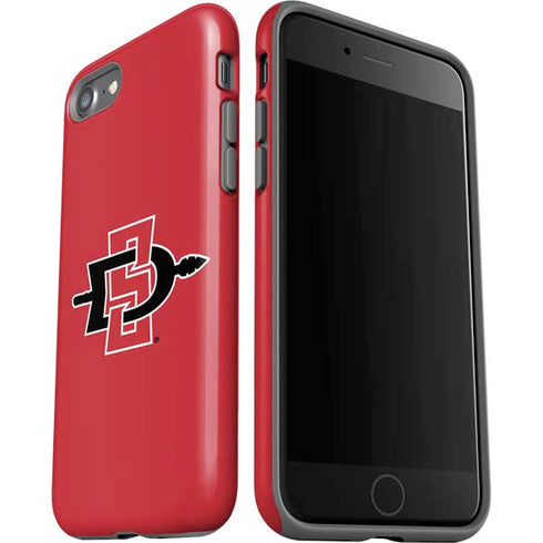 San Diego State University Aztecs Red Logo iPhone SE (2nd & 3rd Gen) Pro Case