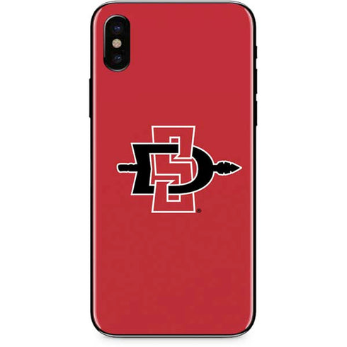 San Diego State University Aztecs Red Logo iPhone X Skin