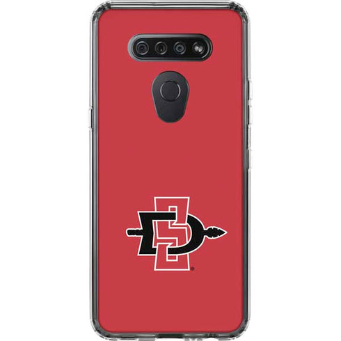 San Diego State University Aztecs Red Logo LG K51/Q51 Clear Case