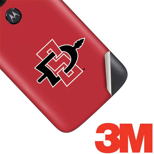 San Diego State University Aztecs Red Logo Moto E5 Play Skin