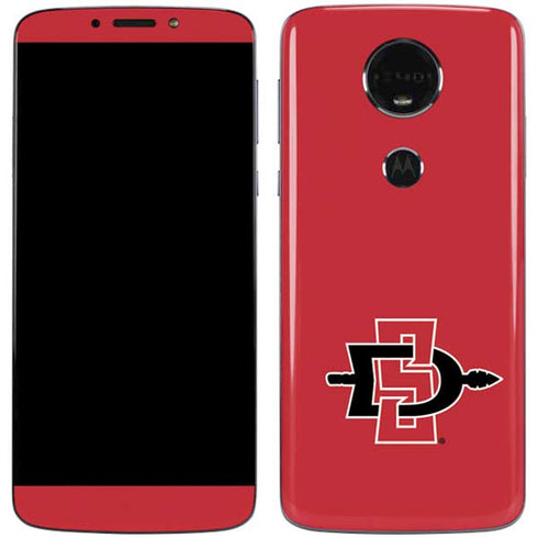 San Diego State University Aztecs Red Logo Moto E5 Plus Skin