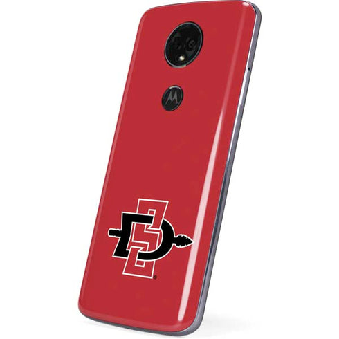 San Diego State University Aztecs Red Logo Moto E5 Plus Skin