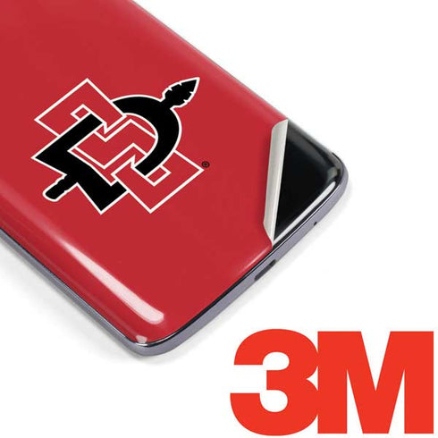 San Diego State University Aztecs Red Logo Moto E5 Plus Skin