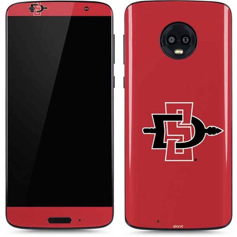San Diego State University Aztecs Red Logo Moto G6 Skin