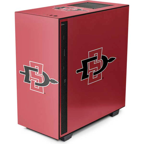 San Diego State University Aztecs Red Logo NZXT H510 Compact ATX Mid-Tower Case Skin