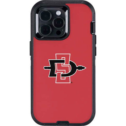 San Diego State University Aztecs Red Logo Otterbox Defender iPhone Skin