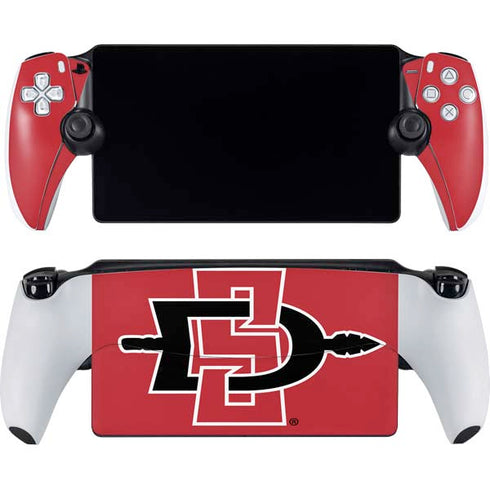 San Diego State University Aztecs Red Logo PlayStation Portal Remote Player Skin