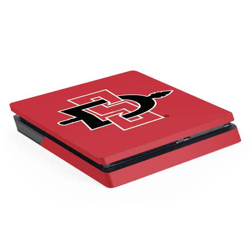 San Diego State University Aztecs Red Logo PS4 Slim Skin