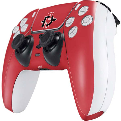 San Diego State University Aztecs Red Logo PS5 Controller Skin