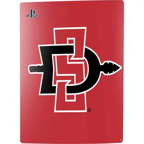 San Diego State University Aztecs Red Logo PS5 Digital Edition Console Skin