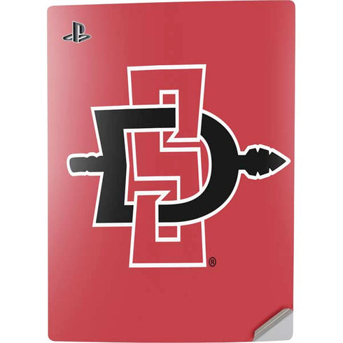 San Diego State University Aztecs Red Logo PS5 Digital Edition Console Skin