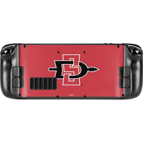 San Diego State University Aztecs Red Logo Steam Deck Handheld Gaming Computer Skin