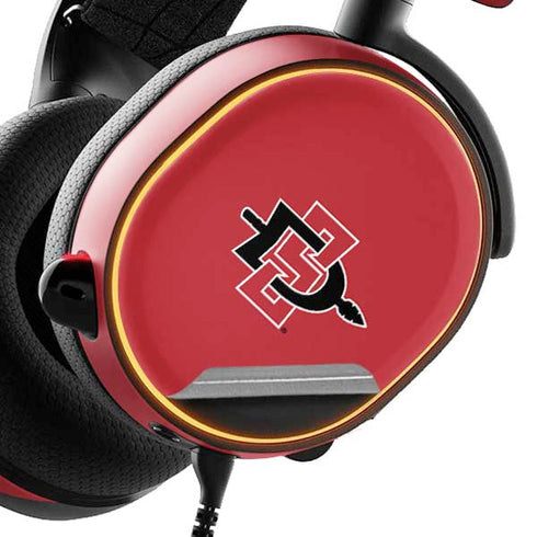 San Diego State University Aztecs Red Logo SteelSeries Arctis 3 Skin