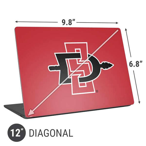 San Diego State University Aztecs Red Logo Universal Laptop 12in (9.8 x 6.8in) Skin