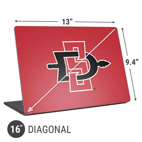 San Diego State University Aztecs Red Logo Universal Laptop 16in (13 x 9.4in) Skin